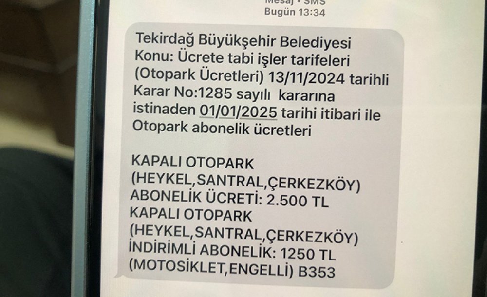 Büyükşehirden Otoparklara Büyük Zam