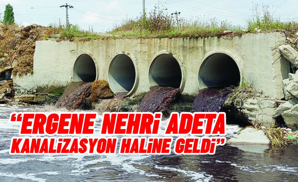“Ergene Nehri Adeta Kanalizasyon Haline Geldi”