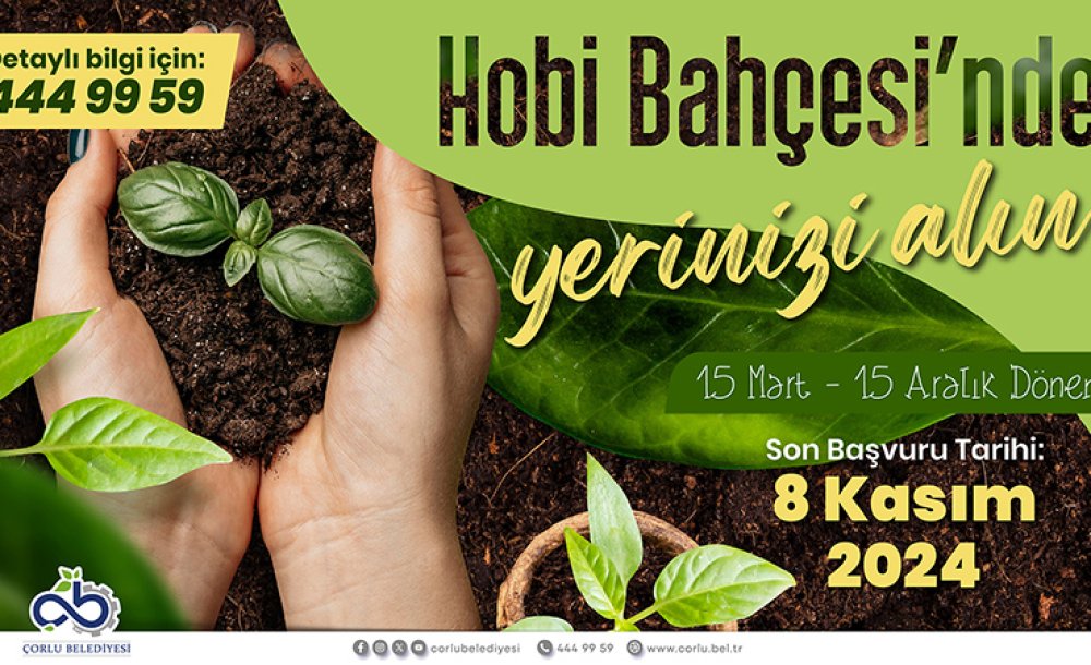 Hobi Bahçeleri Yeni Dönem Başvuruları Başladı