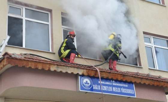 Sağlık Hizmetleri Meslek Yükseokulu'nda Yangın