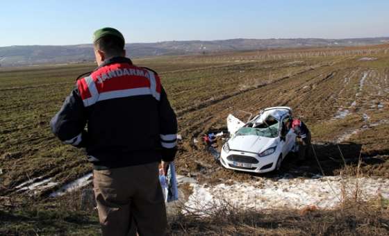 Tekirdağ'da Otomobil Devrildi: 2 Ölü, 2 Yaralı