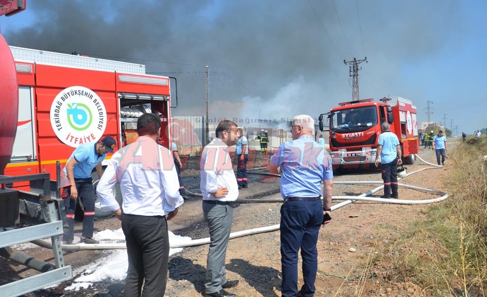 Ergene'de Fabrika Yangını