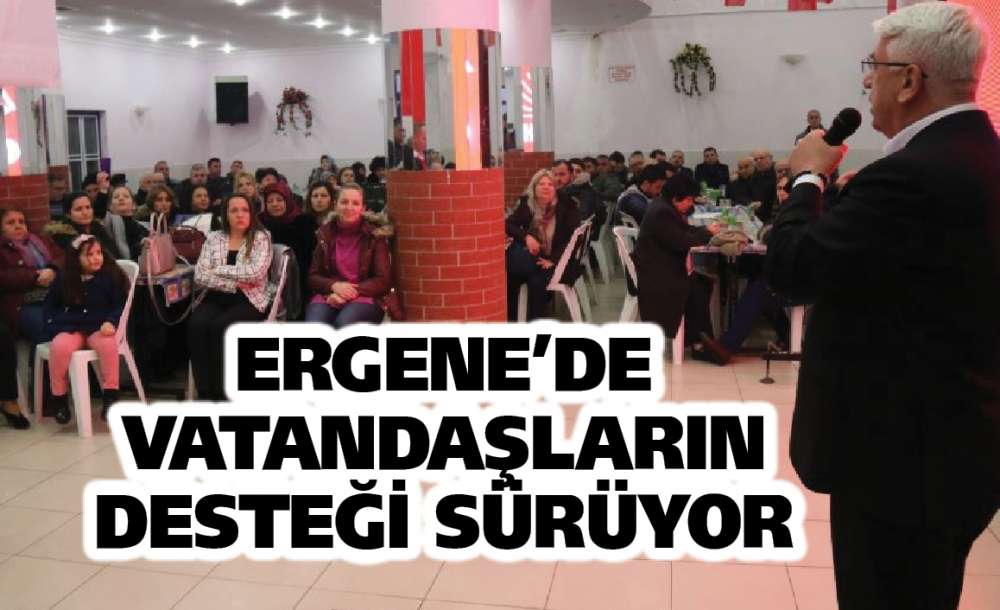 Ergene'de Vatandaşların Desteği Sürüyor