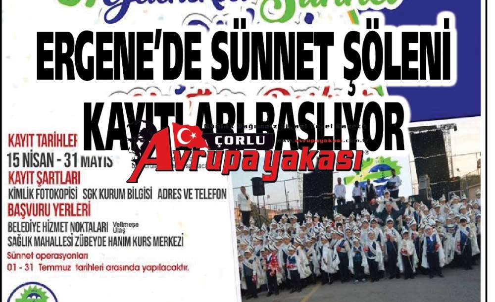 Ergene'de Sünnet Şöleni Kayıtları Başlıyor