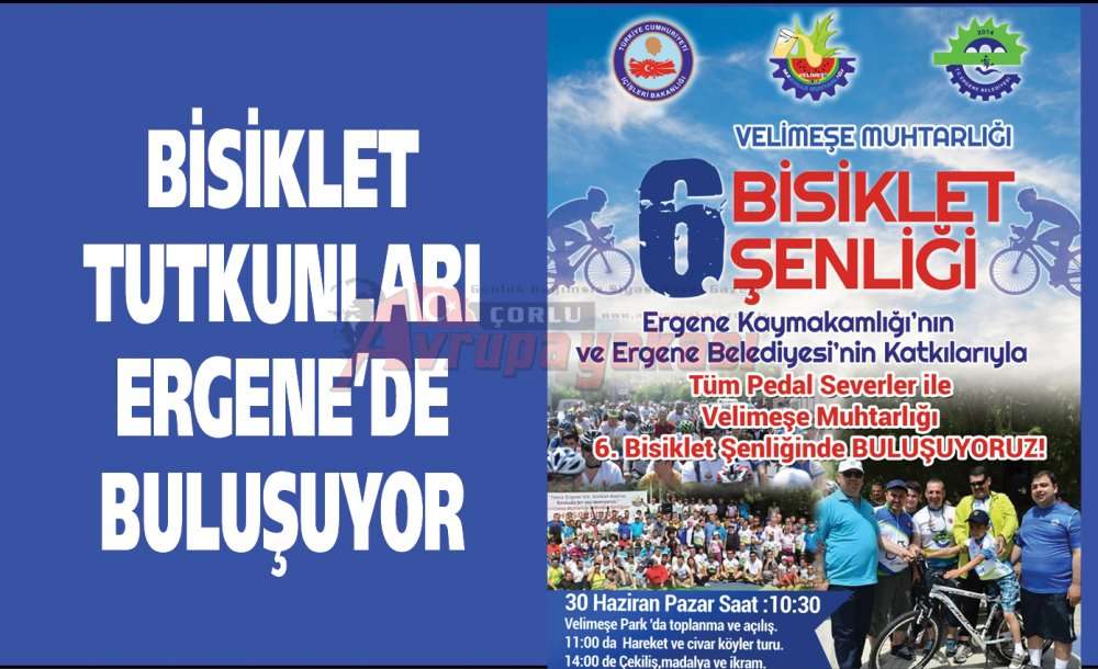 Bisiklet Tutkunları Ergene'de Buluşuyor