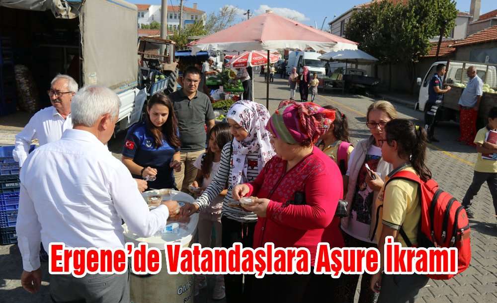 Ergene'de Vatandaşlara Aşure İkramı