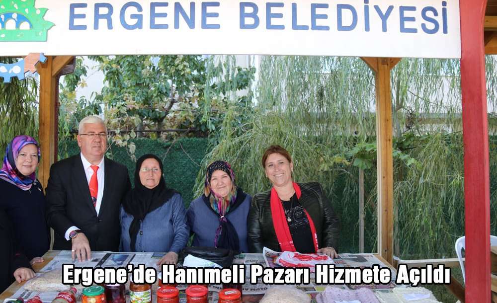 Ergene'de Hanımeli Pazarı Hizmete Açıldı