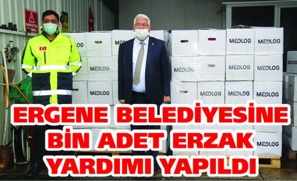 Ergene Belediyesi'ne Bin Adet Erzak Yardımı Yapıldı 