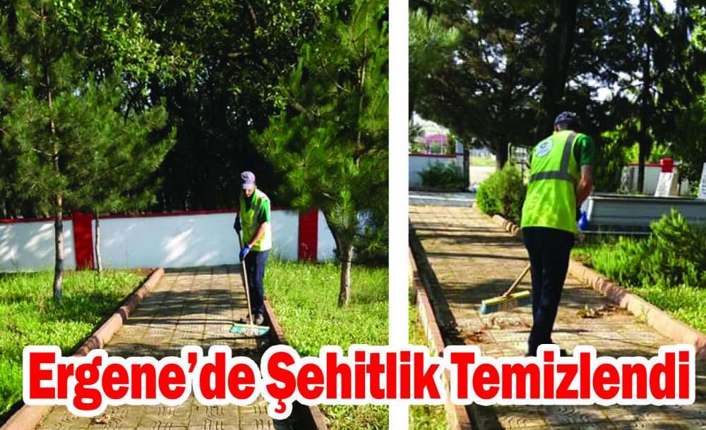 Ergene'de Şehitlik Temizlendi