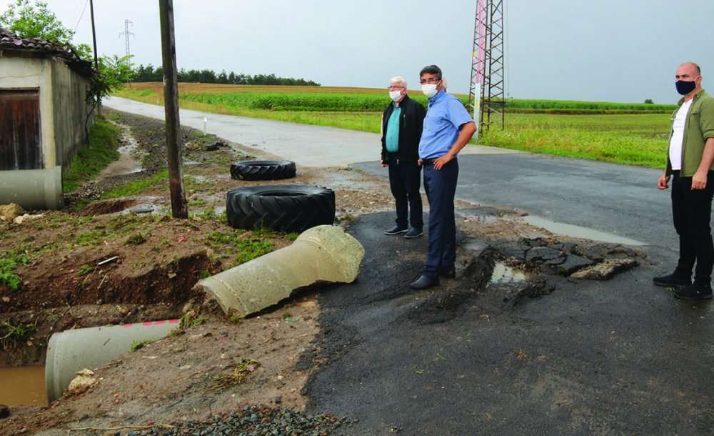 Başkan Yüksel Çiftçilere Geçmiş Olsun Ziyaretinde Bulundu