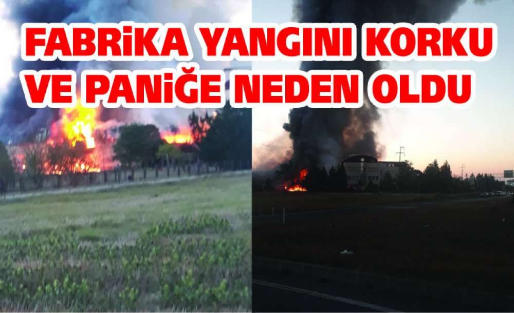 Fabrika Yangını Korku Ve Paniğe Neden Oldu 