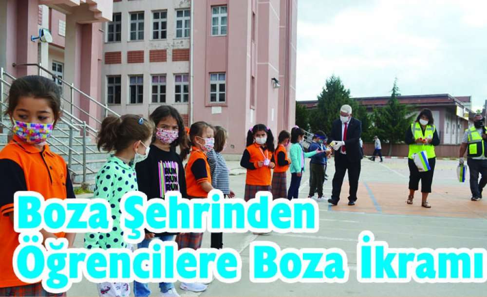 Boza Şehrinden Öğrencilere Boza İkramı 