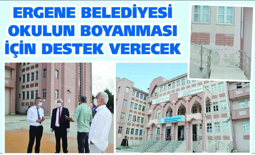 Ergene Belediyesi Okulun Boyanması İçin Destek Verecek