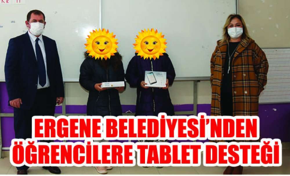 Ergene Belediyesi'nden Öğrencilere Tablet Desteği