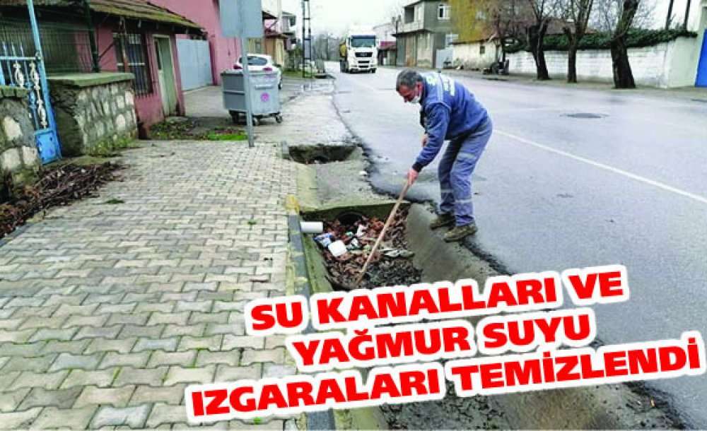 Su Kanalları Ve Yağmur Suyu Izgaraları Temizlendi