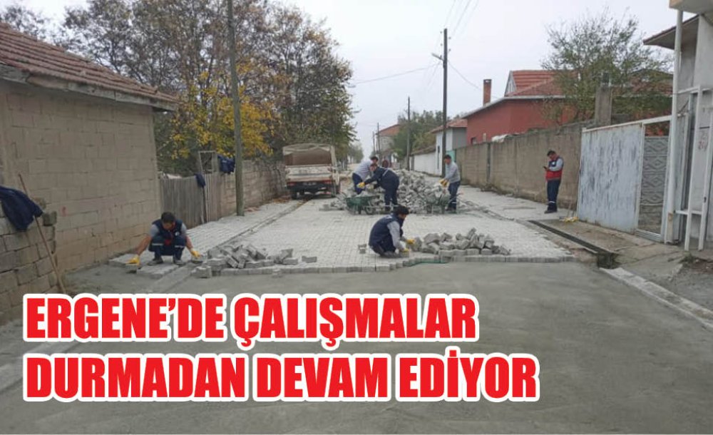 Ergene'de Çalışmalar Durmadan Devam Ediyor