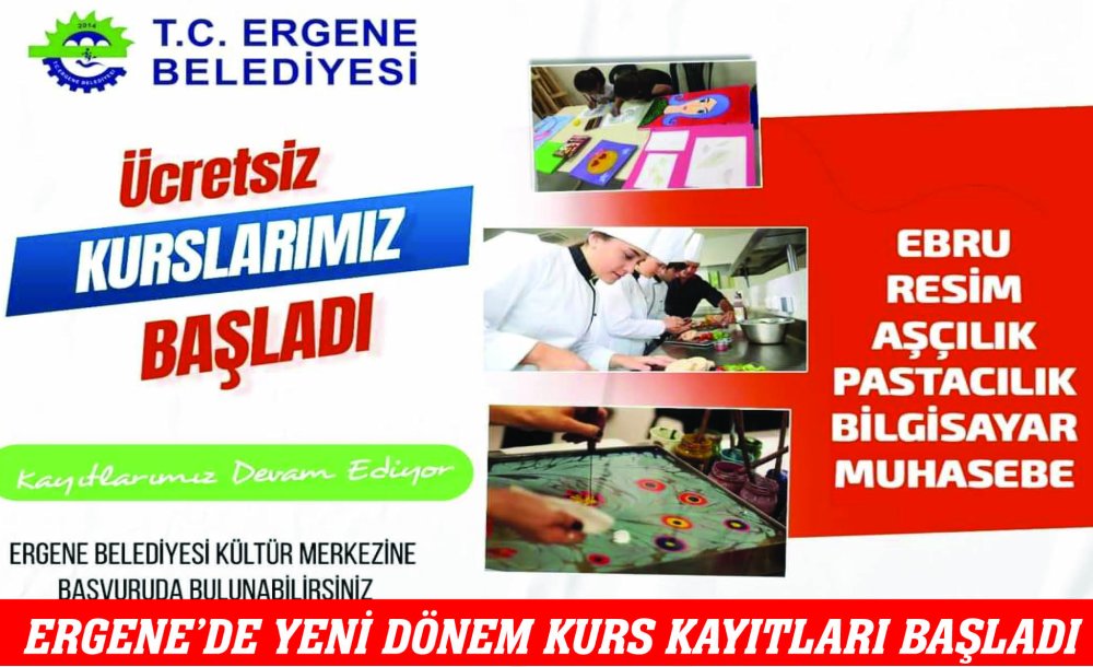 Ergene'de Yeni Dönem Kurs Kayıtları Başladı