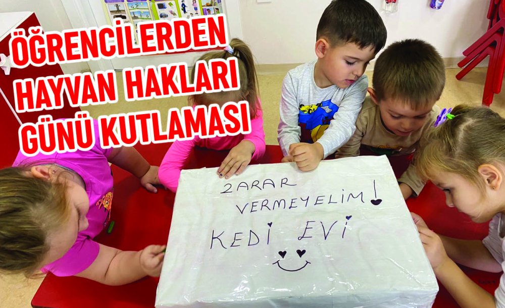 Ergene'de Öğrencilerden Hayvan Hakları Günü Kutlaması