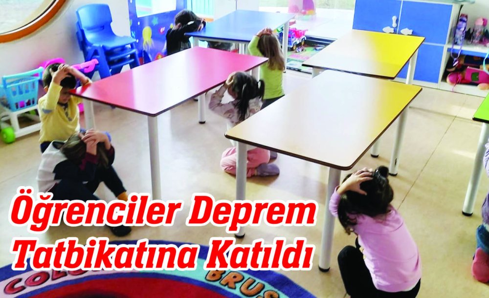 Öğrenciler Deprem Tatbikatına Katıldı