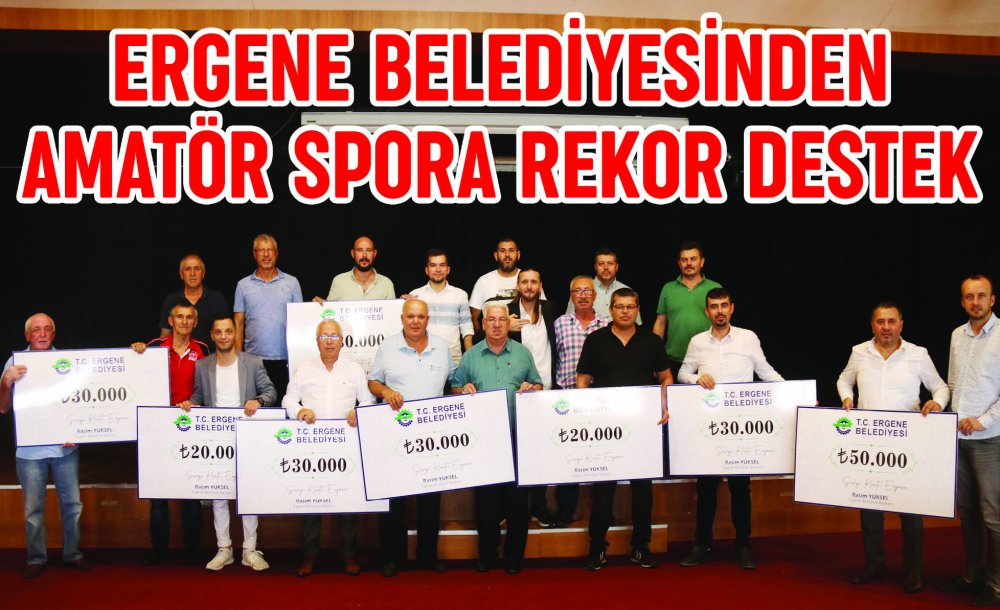 Ergene Belediyesinden Amatör Spora Rekor Destek