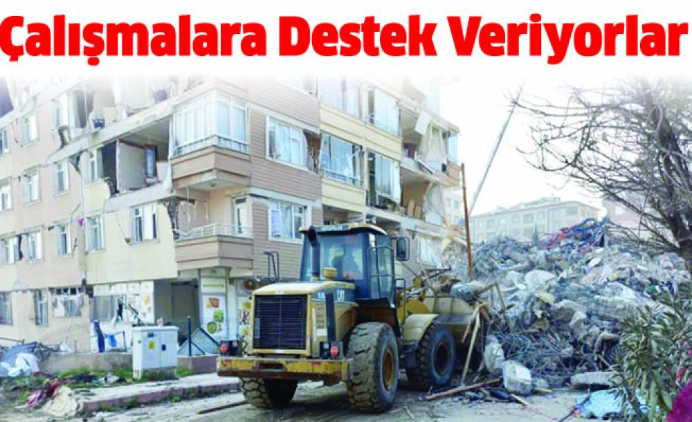 Çorlu'dan Giden İş Makineleri Çalışmalara Destek Veriyor