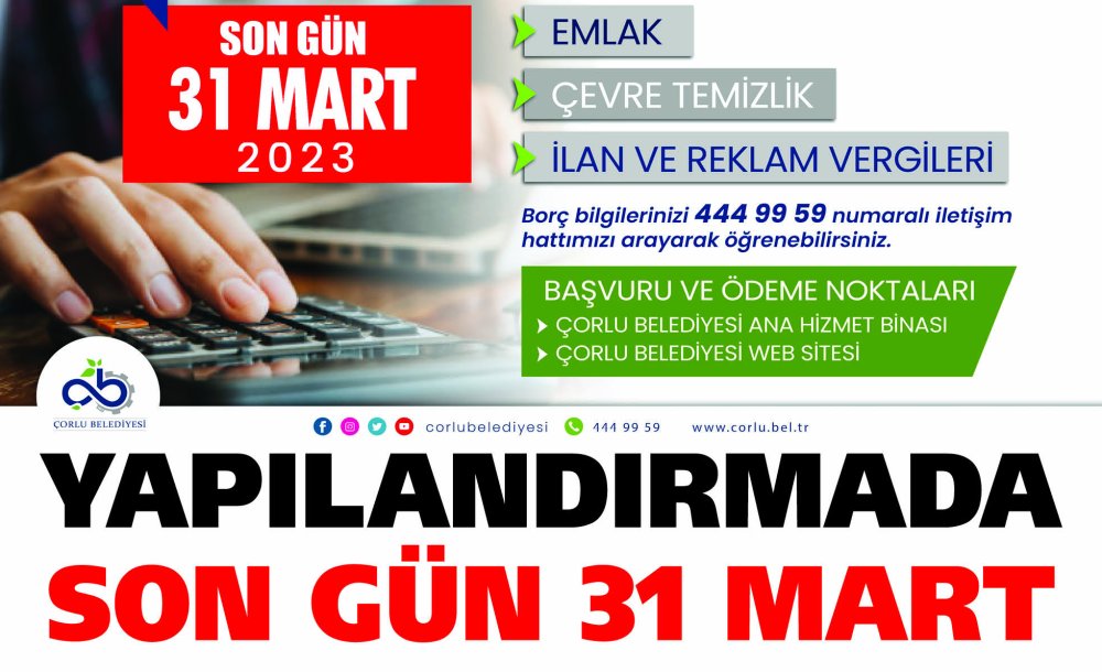 Yapılandırmada Son Gün 31 Mart