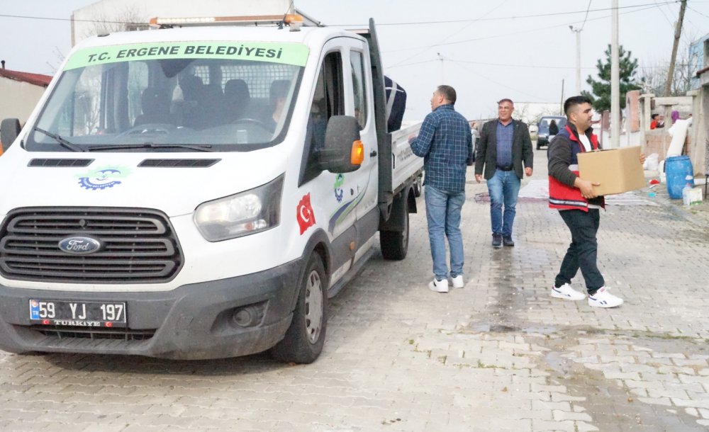 Ergene'de Vatandaşlara Erzak Desteği