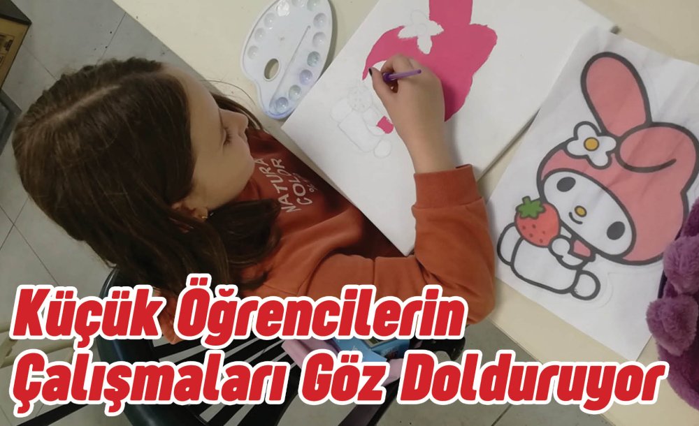 Küçük Öğrencilerin Çalışmaları Göz Dolduruyor