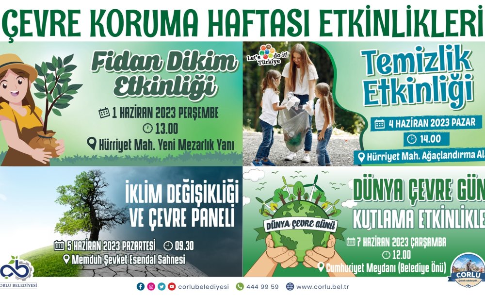 Çorlu'da Çevre Koruma Haftası Etkinlikleri