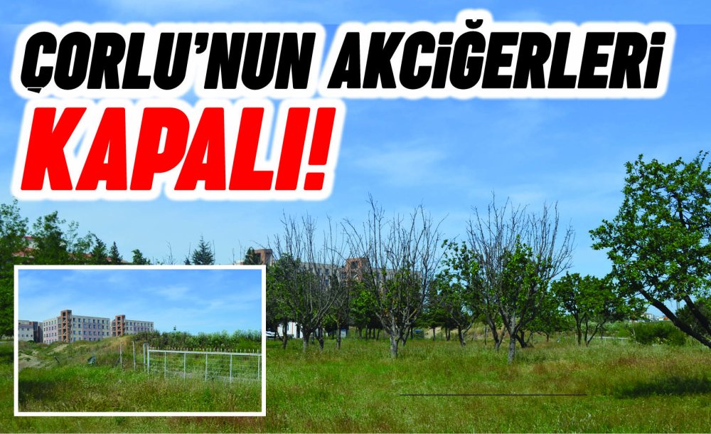 Çorlu'nun Akciğerleri Kapalı!