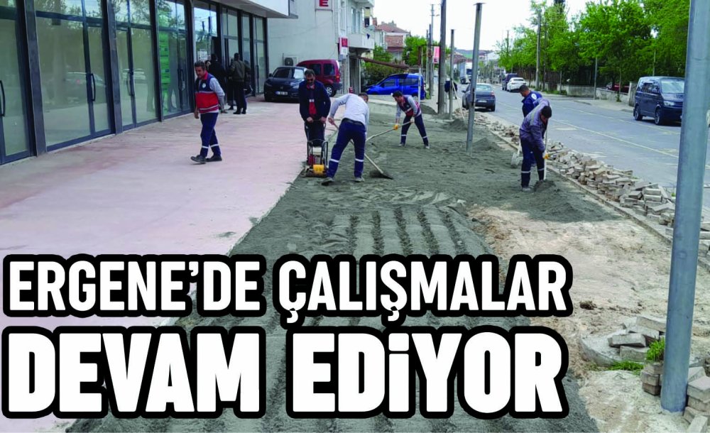 Ergene'de Çalışmalar Devam Ediyor