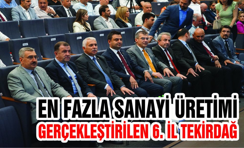 En Fazla Sanayi Üretimi Gerçekleştirilen 6. İl Tekirdağ