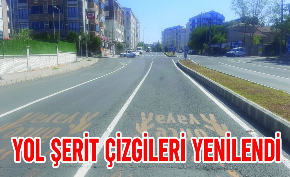 Yol Şerit Çizgileri Yenilendi