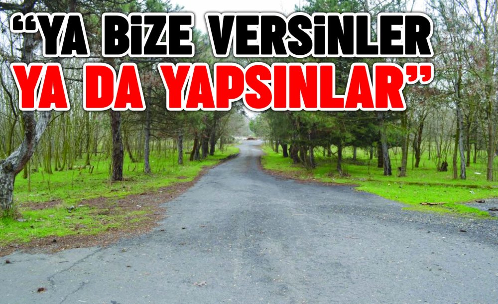 “Ya Bize Versinler Ya Da Yapsınlar”