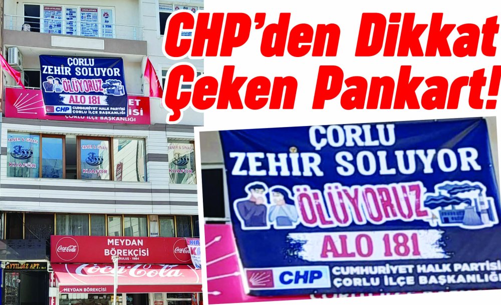 Chp'den Dikkat Çeken Pankart!