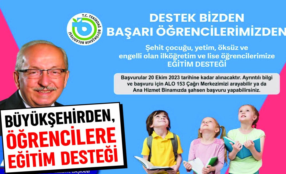 Büyükşehirden, Öğrencilere Eğitim Desteği