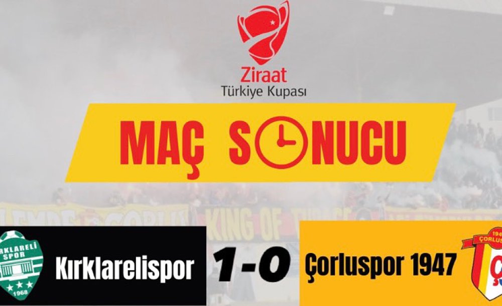 Çorluspor 1947 Ziraat Kupasına Veda Etti 