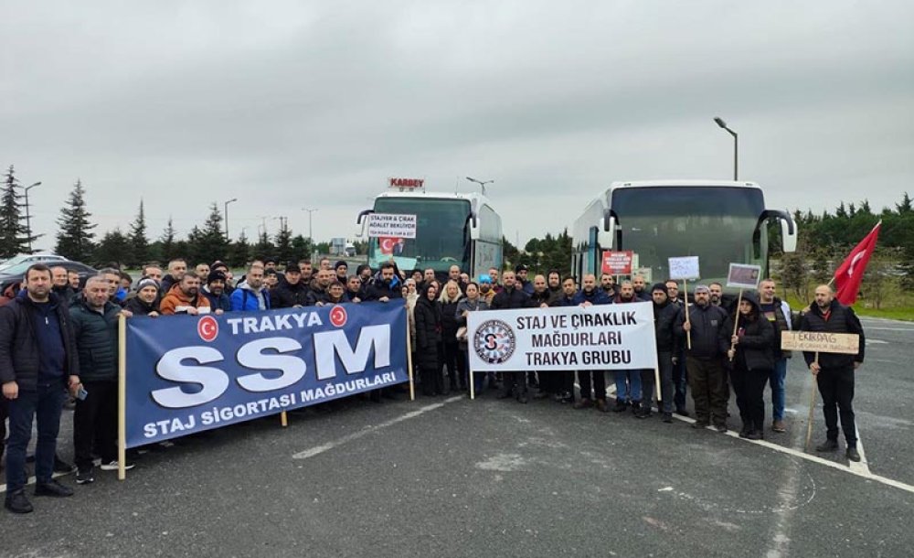 Trakya Staj Ve Çıraklık Mağdurları Mitinge Katıldı