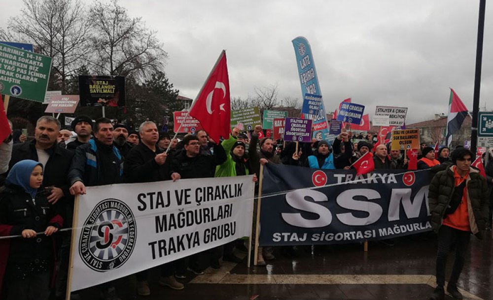 Trakyalı Staj Ve Çıraklık Mağdurları Ankara'da Haklarını Aradı