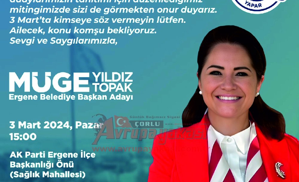 Müge Yıldız Topak, Miting Düzenliyor