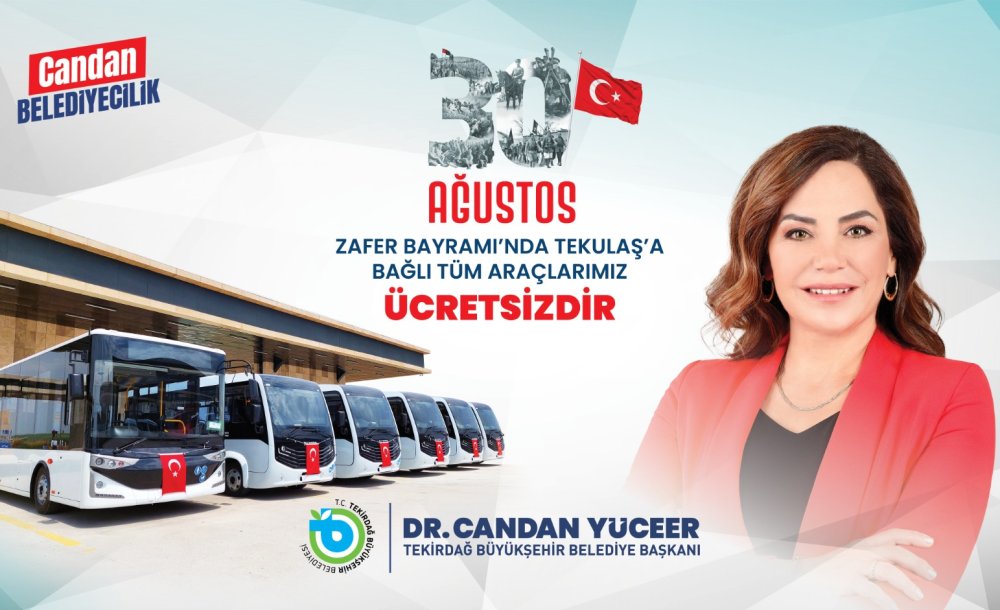 Toplu Taşıma Zafer Bayramı'nda Ücretsiz